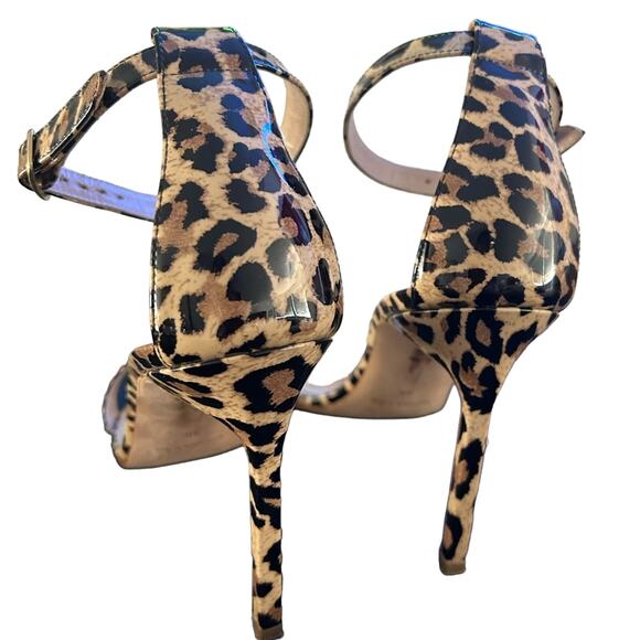 MANOLO BLAHNIK Chaos Leopard patent 4 in heels size 38 women’s Shoes - Picture 3 of 5